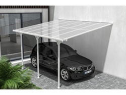 Cazeboo Pérgola Cubierta para Terraza de Aluminio Premium, blanco 4x3 m KLEO
