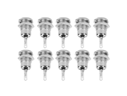 10 Piezas Enchufe Hembra Dc Jack Conector De Panel Con Hilo Metal Dc099 Fuente De Alimentación