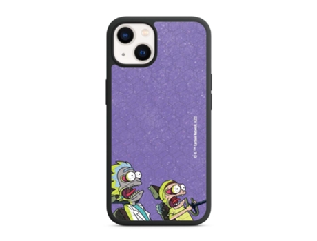 Funda Móvil Oficial Rick Morty Warner Bros para iPhone 13 PHONECASES3D Piel Sintética Negro