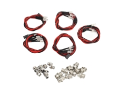 Kit De Luces Led Para Coche Rc, 4 Bombillas Blancas De 5 Mm Y Rojas De 3 Mm, Alto Brillo, Universal.
