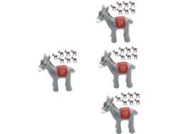 32 Piezas De Pequeñas Figuras De Burros, Modelos De Resina Para Micropaisajes.