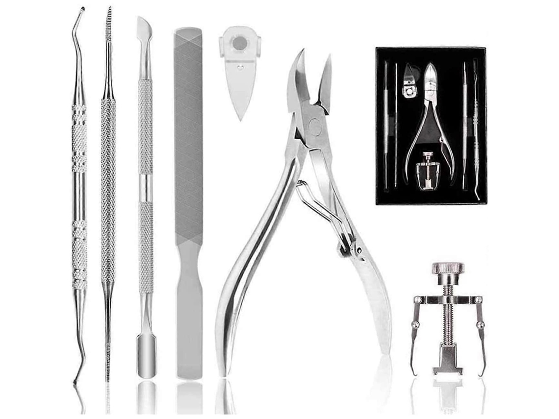 Set De Unhas Encarnadas Com 7 Peças, Alicate Profissional Para Unhas Encarnadas/fortes, Set De Manicura E Pedicura De Aço Inoxidável