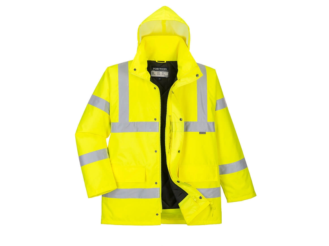 Chaqueta transpirable de alta visibilidad Portwest Winter Traffic / Amarilla / L