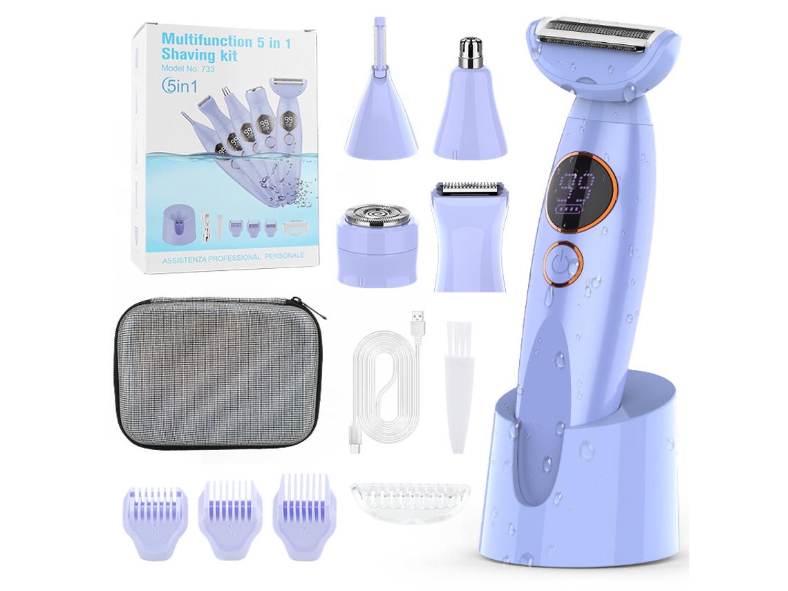 Dispositivo de depilación multifuncional Yunzii para mujeres, modelo morado para uso corporal completo, recargable por USB