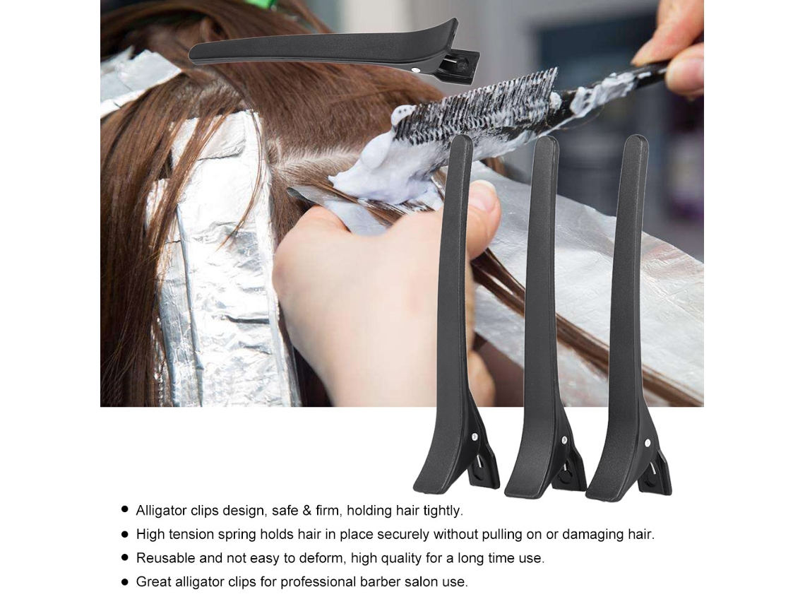 Vlrla-12pcs Alligator Cabelo Clips Para Salão Styling