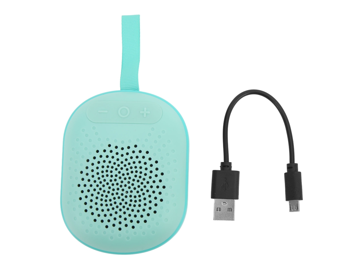 Altavoz Inalámbrico Portátil Impermeable Ipx4 Con 2 Métodos De Conexión Rgb Y Llavero Para Camping Viajes Color Cian