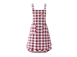 Delantal Femenino De Moda Polyester Con Doble Bolsillo Para Cocina Y Trabajo Estilo Occidental Bonito