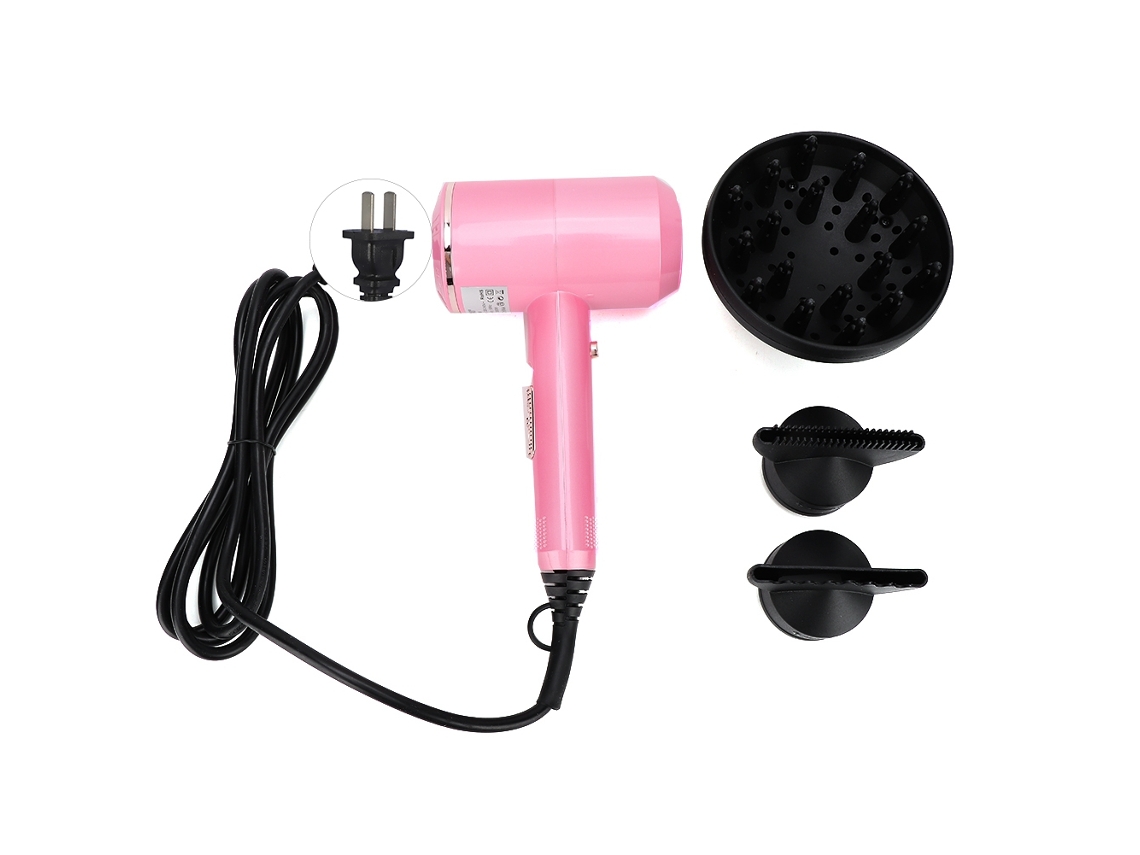 Secador De Pelo Eléctrico Profesional Secador De Aire Caliente Y Frío Herramienta De Peinado Rosa
