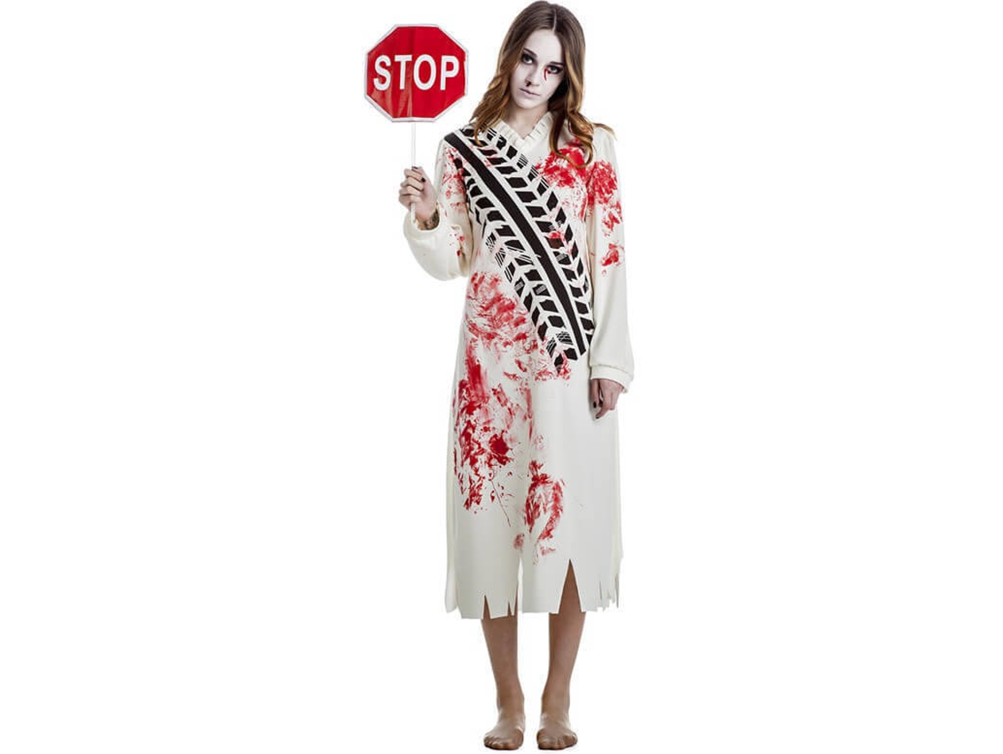 Disfraz de Mujer DISFRAZZES Niña De La Carretera (Talla: M/L)