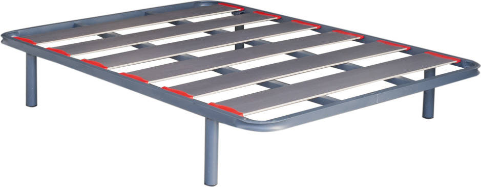 Somier COLCHUM Lama Ancha (Gris - Hierro y Madera - Con Patas - Compatible con Colchón: 105x200 cm)