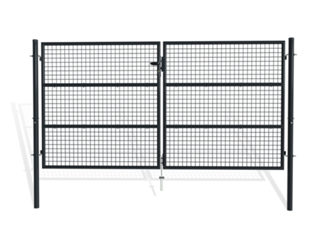 Puerta batiente de malla metálica 3m OLGA 300B150 Gris