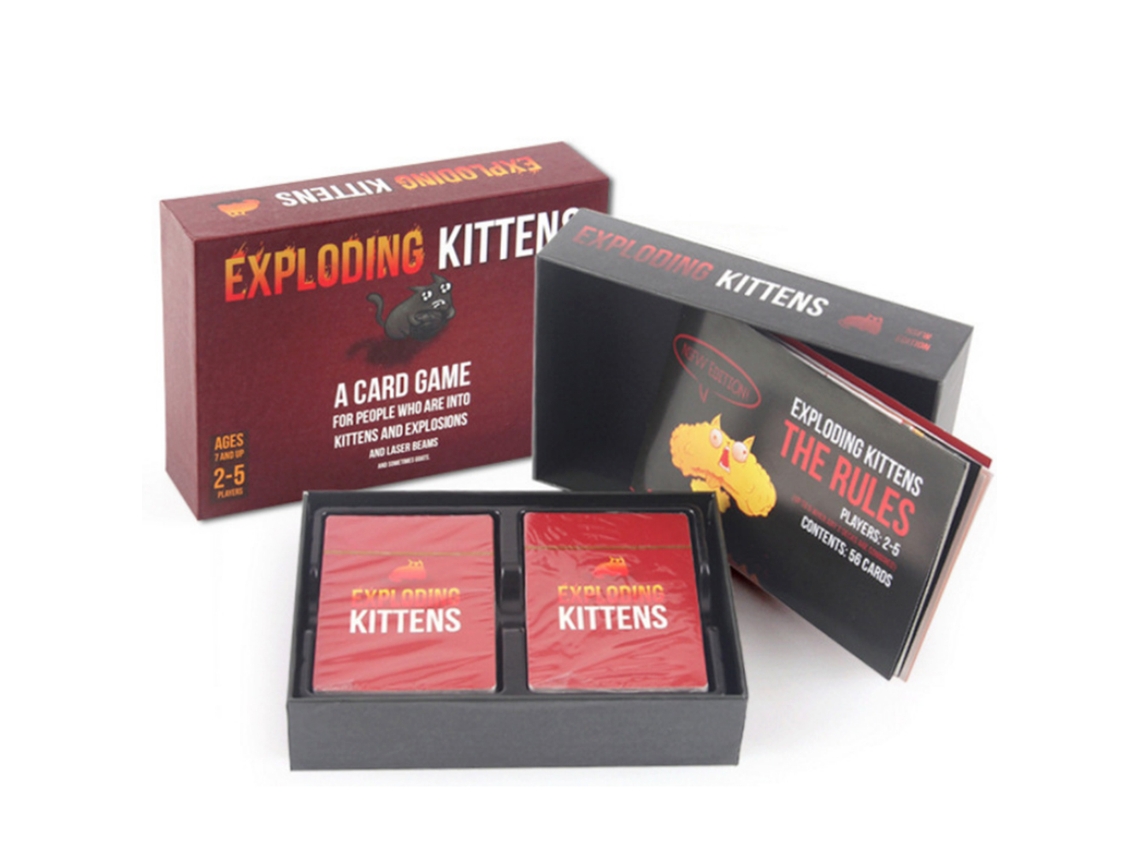 Juego De Cartas Exploding Kitten, Juego De Mesa Educativo Para Adultos, Familias, Ocio Y Fiestas.