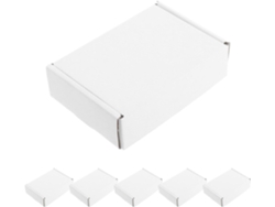 Juego de 6 cajas blancas de seguridad para envíos y correo.