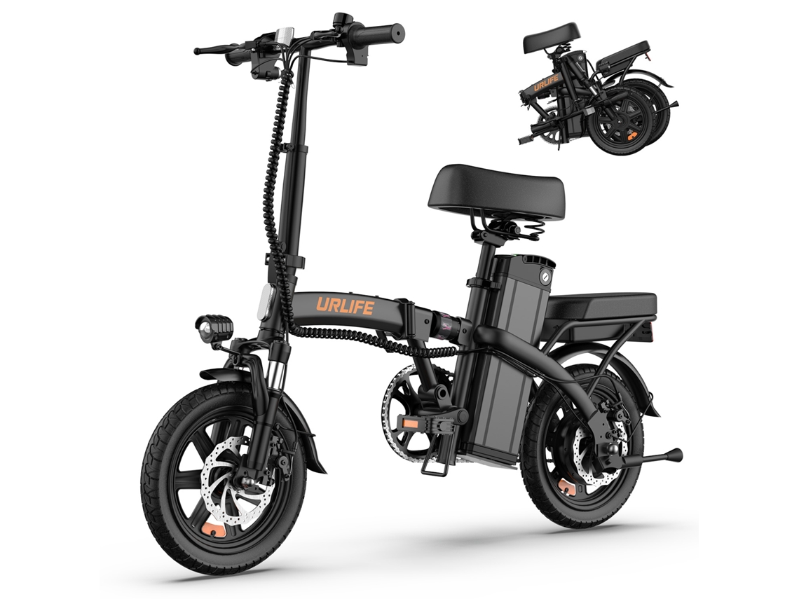 Bicicleta Eléctrica Plegable Para Adultos Urlife F1l, 250 W, 48 V, 7,5 Ah, Con Batería Extraíble, Ideal Para Desplazamientos Urbanos