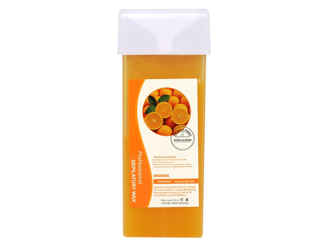 Crema Depilatoria Profesional De 100 G Para La Eliminación Del Vello En Brazos, Piernas Y Axilas - Color Naranja
