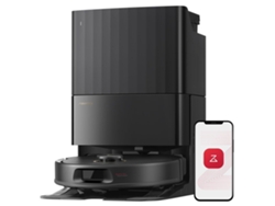 Aspiradora robot Roborock Qrevo S5V, 12000 Pa, brazo flexible para limpieza de bordes, sistema antienredos dual, sistema inteligente para evitar obstáculos, elevación de la mopa de 10 mm, lavado y secado automáticos, vaciado y llenado automáticos, Negro