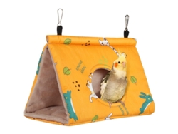 Nido De Invierno Para Aves Linjou, Cabaña De Plumas Suaves, Hamaca Colgante Para Jaulas De Pájaros (amarillo)