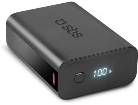 Powerbank SBS TEBB20000LCDEVOPD20K (20.000 mAh - USB-C - Negro)