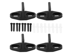 Guía De Suelo Ajustable Para Puertas Deslizantes Resistente Con Tornillos 4 Piezas Negro