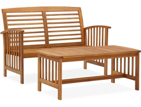 Conjunto 2 de muebles de jardín VIDAXL madera maciza de acacia