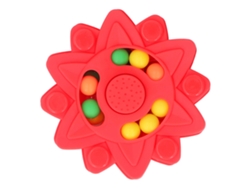 Juguete De Frijoles Rotativos Para Dedos Alivio De Ansiedad Mejora Coordinación Descompresión Puzzle Rojo