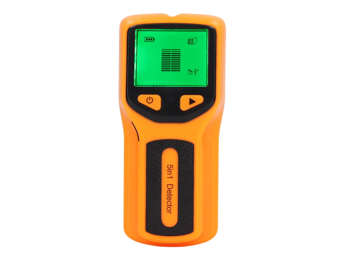 Detector De Pared 5 En 1 Con Pantalla Lcd Para Detección De Madera, Metal Y Cables Hw430 Naranja