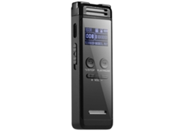 Grabadora de voz digital de 64 GB Mini grabadora de voz mejorada Grabadora de audio pequeña con protección por contraseña Mp3 y USB Negro YEMAESRE