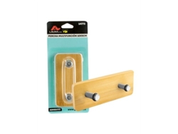Percha adhesiva multifuncional Lauxa Home de bambú y acero inoxidable, 10x5cm - 2 unidades