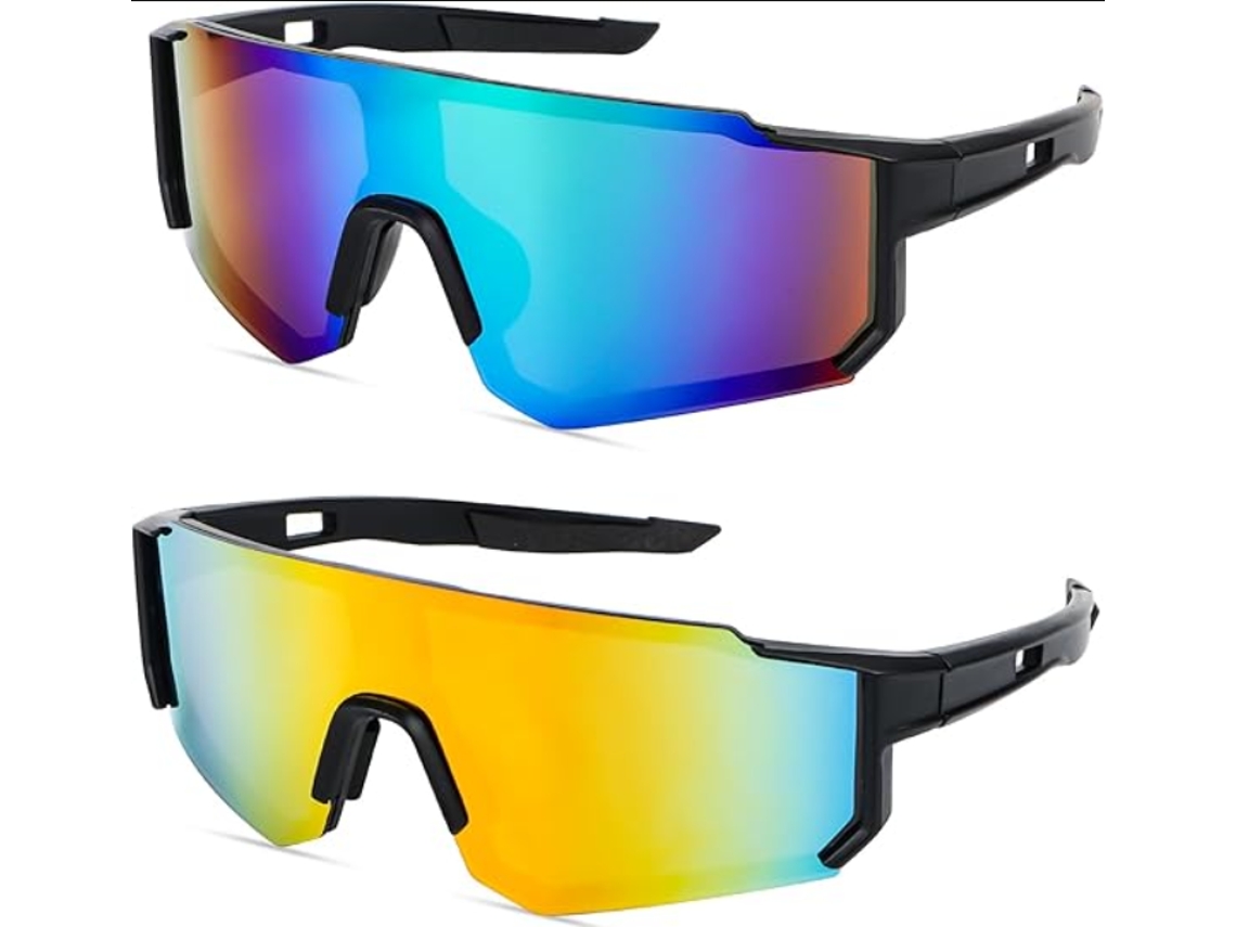 Gafas De Sol Deportivas, 2 Unidades, Polarizadas, Para Ciclismo (mujer Y Hombre), Protección Uv 400