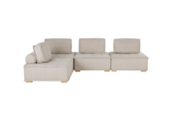 Sofá esquinero BELIANI Tibro de Poliéster Beige 300x200x40