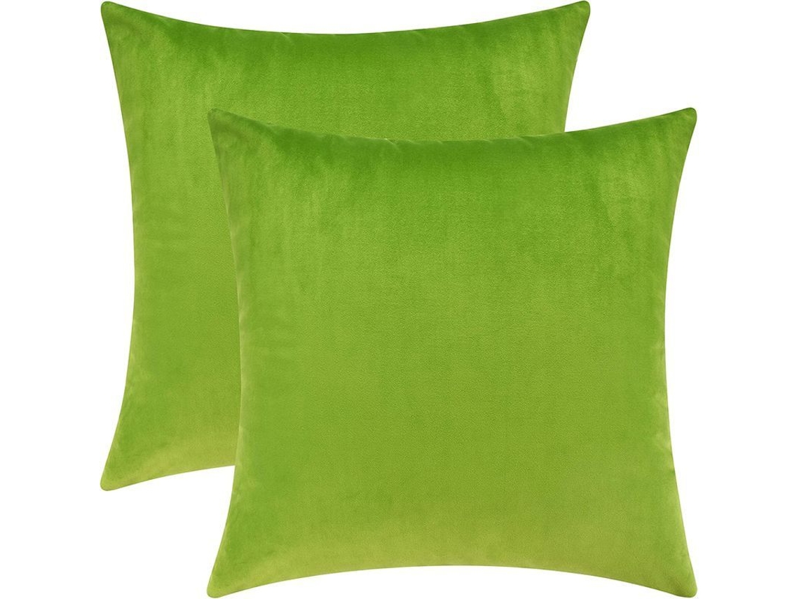 2 Fundas De Almohada Cuadrada De Terciopelo Cómoda Para Sofá Y Cama, 18 X 18 Pulgadas