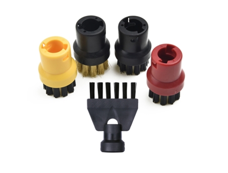 Kit de cepillo redondo plano para limpieza del hogar, 5 piezas, para Karcher Sg-42 Sg-44 Sc1 Sc2 Sc3 Sc4, cepillo redondo al vacío para limpieza de...