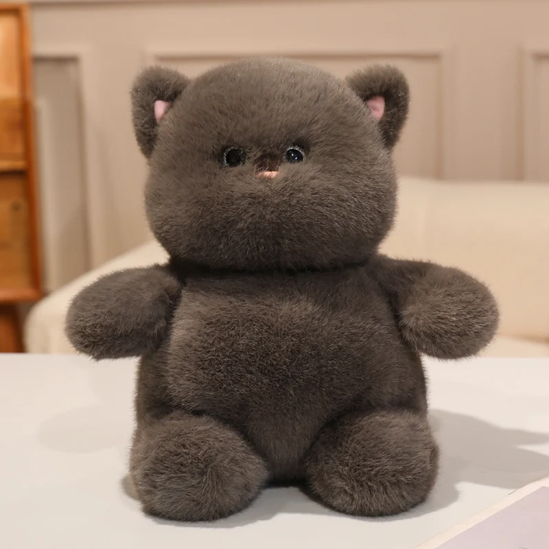 (gris 28cm) Juguete De Peluche De Gato Blanco Muñeco De Peluche Creativo Animal De Peluche