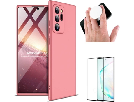 Carcasa, Protector y Popsocket Samsung Note 20 Ultra Slim armor 360º Rosa