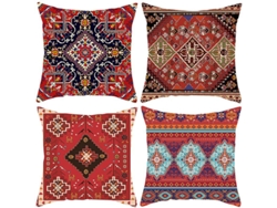 El juego Rebe incluye 6 fundas de cojín decorativas modernas de 45x45 cm, ideales para sofá, salón, dormitorio y oficina.