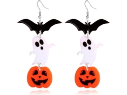 Pendientes De Halloween Con Un Lindo Fantasma, Calabaza Y Gato De Dibujos Animados En Acrílico Para Mujer.