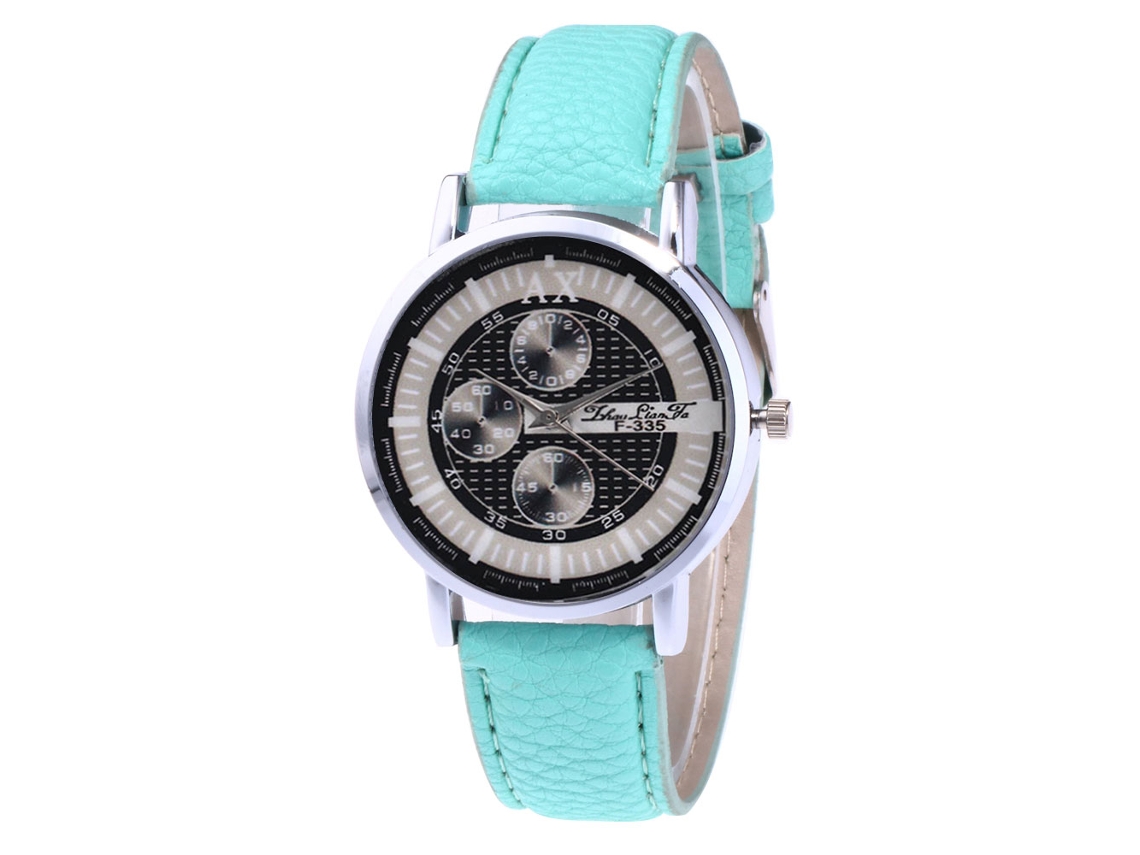 Reloj De Pulsera De Cuarzo Para Hombre Con Correa De Piel Sintética, Estilo Casual.