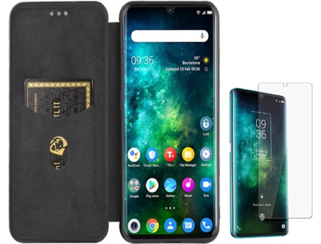 Carcasa + Protector TCL 10 PRO Tough Carbon Negro