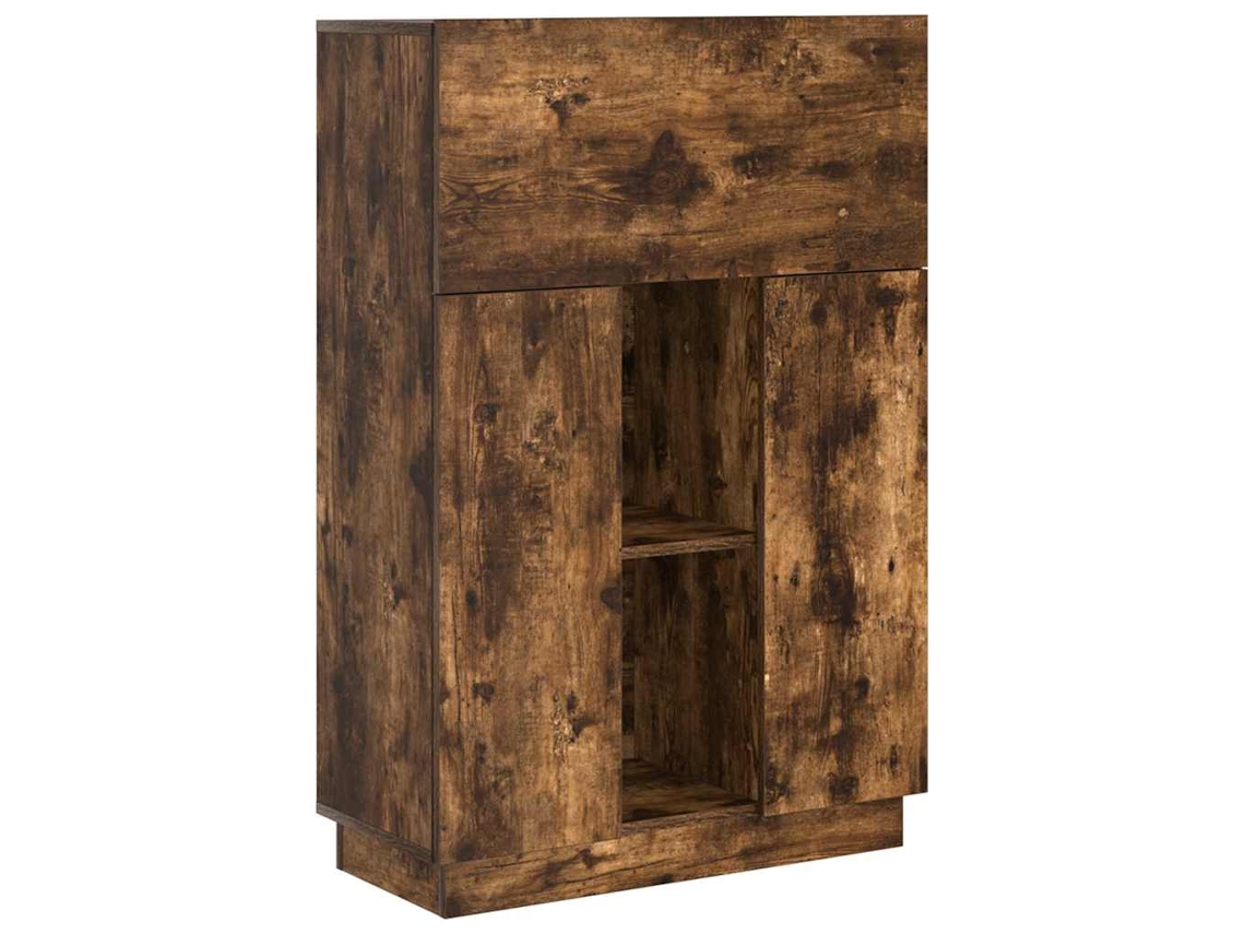 Maison Exclusive - Escritorio Con Estante Roble Ahumado 71.5 X 31.5 X 106.5 Cm
