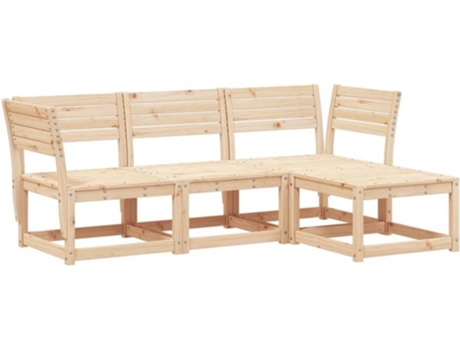 Conjunto 4 de muebles de jardín VIDAXL madera maciza de pino