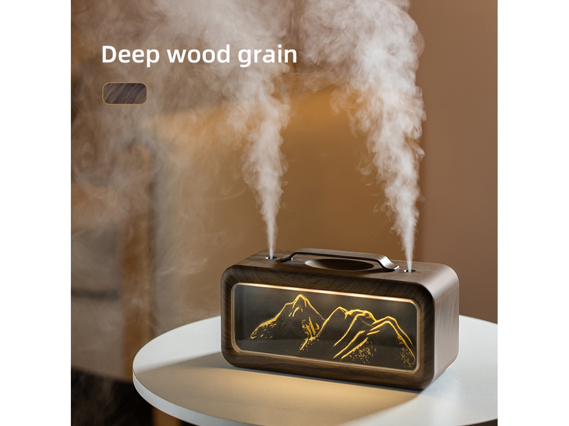 Humidificador Snow Mountain, diseño de chimenea, dos caños, gran capacidad Mdug (shenmu)