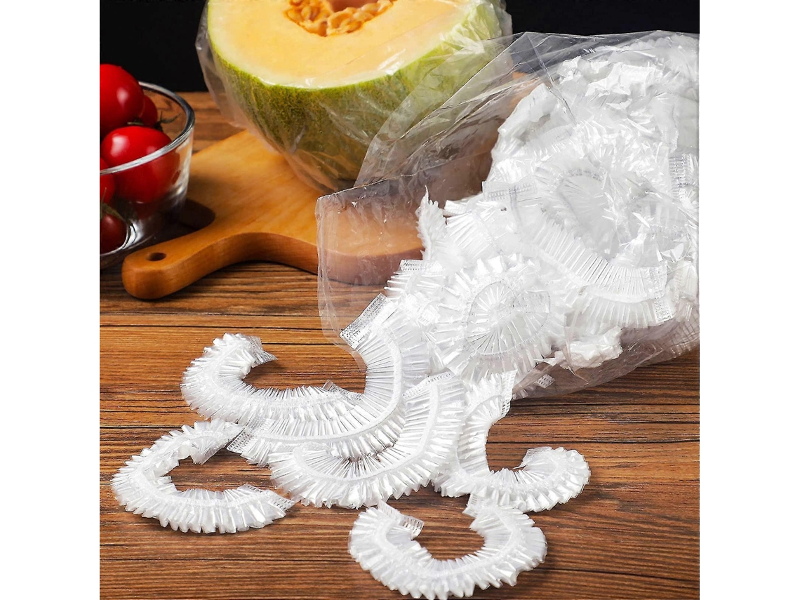 100 Fundas Elásticas Para Almacenamiento De Alimentos Tapa Universal Estirable Látex Bpa Free Para Platos Y Bowls