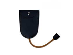 Funda para llave de coche de PU, colores brillantes, soporte portátil para llaves con clip y anilla, color negro Hexinyigjly