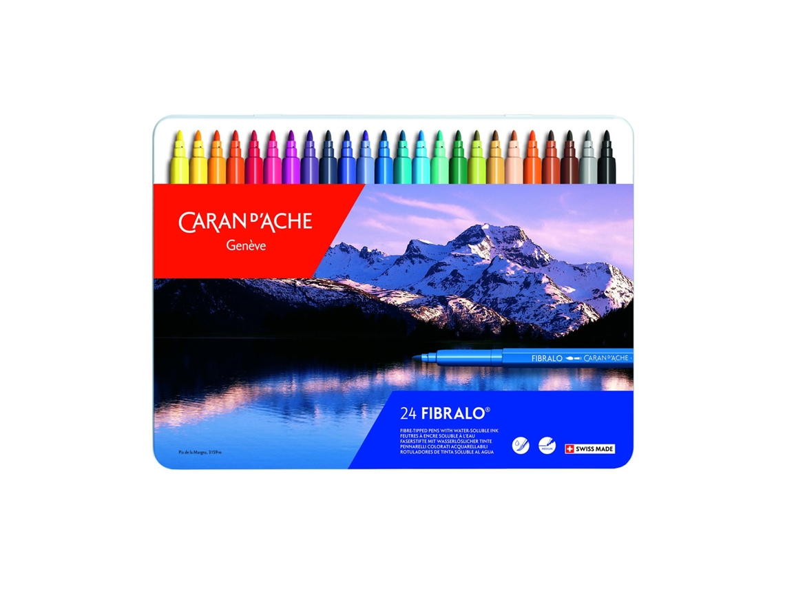 CARAN D'ACHE Fibralo Caja Metálica con 24 Núcleos