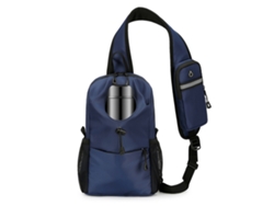 Mochila bandolera ligera e impermeable con múltiples bolsillos.