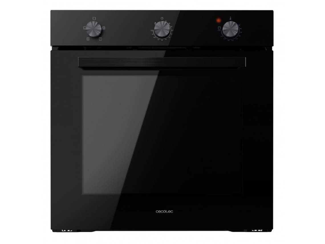 Cecotec Horno Integrable Convencional Bolero Hexa C136000 Glass Black Time A. 2800w, 77l, Bajo Consumo, Temporizador