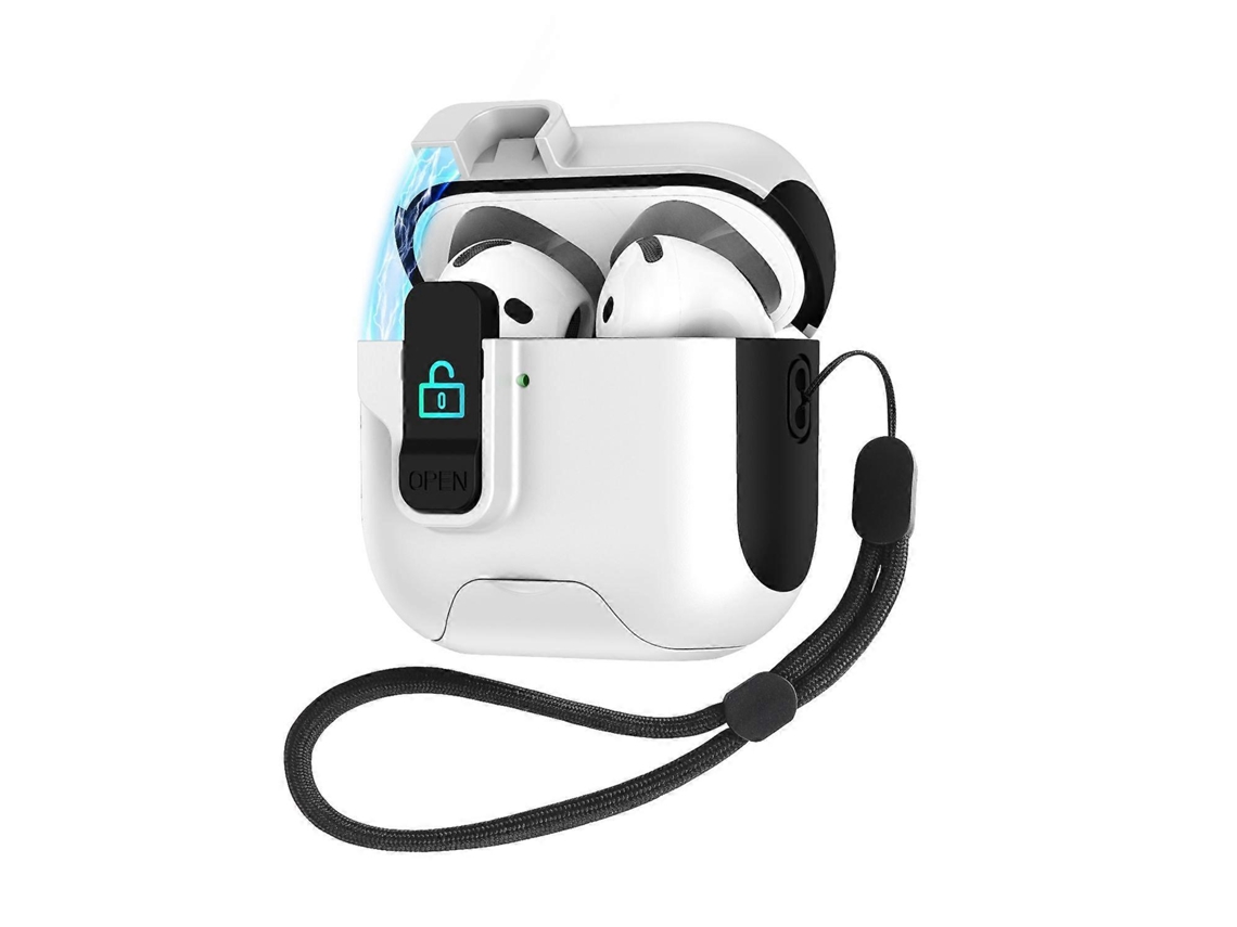 Estuche para auriculares con tapa retráctil automática y cierre de seguridad. GIECY