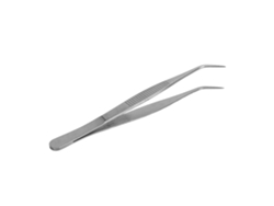 Pinzas De Acero Inoxidable 304 De 16cm Con Punta Fina Serrada Para Laboratorio Y Operaciones Quirúrgicas Curva Precisa