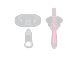 Juego De Cepillo De Dientes De Silicona Rosa Para Bebés Para Un Cuidado Bucal Profesional Con Cepillo De Dedo