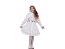 Disfraz de Mamá Noel blanca con capucha para niña